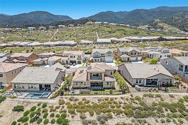 2521 Chad Zeller, Corona, CA 92882 - aerial perspective of suburban area with mountains and a pool