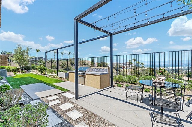 2521 Chad Zeller, Corona, CA 92882 - view of patio / terrace with area for grilling, a fenced backyard, and a grill
