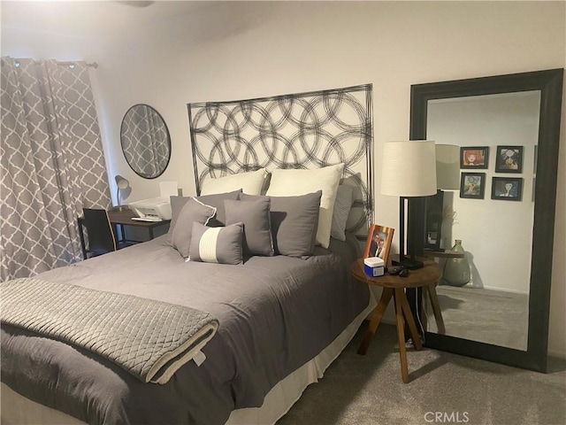 bedroom with carpet floors