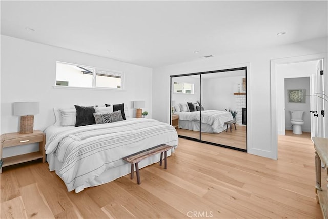 1804 Deer Canyon Rd, Arroyo Grande, CA 93420 - bedroom featuring multiple windows, light wood-style flooring, and a closet