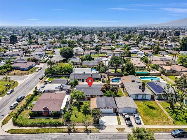 6109 N Traymore Ave, Azusa, CA 91702 - aerial perspective of suburban area featuring a pool