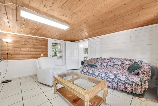 6109 N Traymore Ave, Azusa, CA 91702 - living room with wooden ceiling and light tile patterned floors
