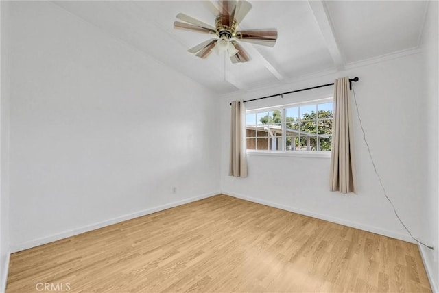 6109 N Traymore Ave, Azusa, CA 91702 - spare room featuring light wood-type flooring, a ceiling fan, and baseboards