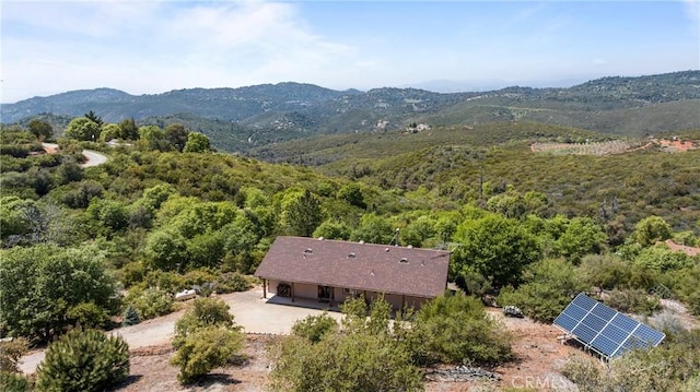 7525 Starlight Way, Julian, CA 92036 - view from above of property with a mountainous background and a forest