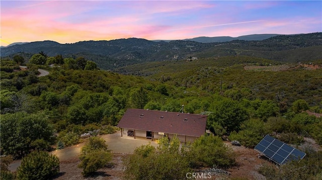 7525 Starlight Way, Julian, CA 92036 - aerial view at dusk of a mountain view and a wooded view