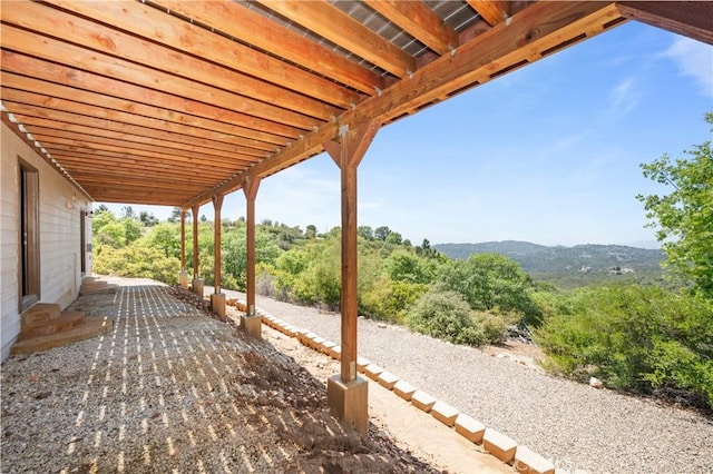 7525 Starlight Way, Julian, CA 92036 - view of patio with a mountain view