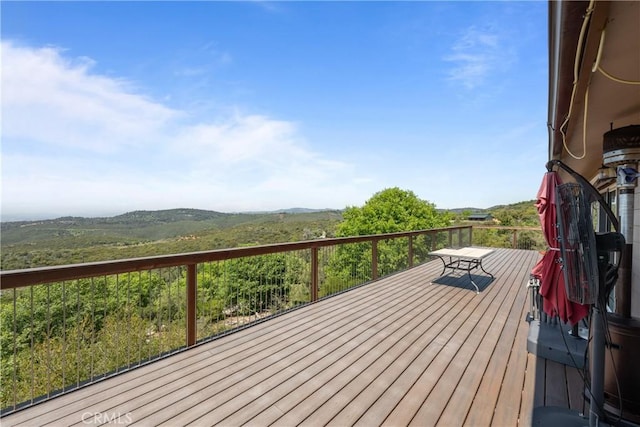 7525 Starlight Way, Julian, CA 92036 - wooden terrace with a mountain view