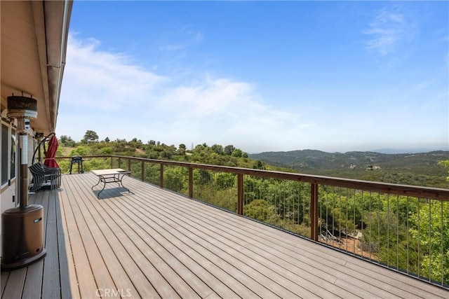 7525 Starlight Way, Julian, CA 92036 - wooden terrace with a mountain view