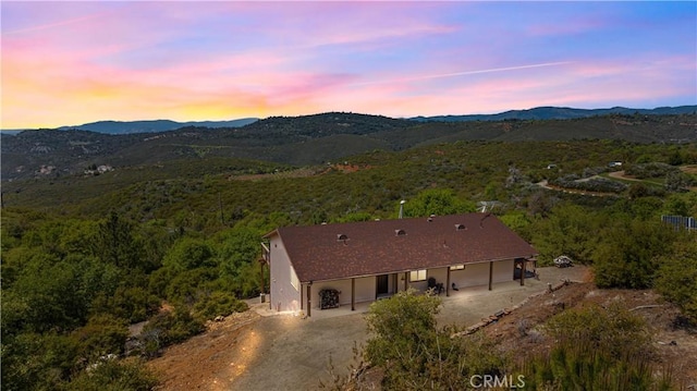 7525 Starlight Way, Julian, CA 92036 - aerial view at dusk of a mountain view