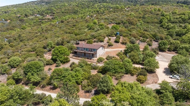 7525 Starlight Way, Julian, CA 92036 - aerial view of property and surrounding area with a heavily wooded area