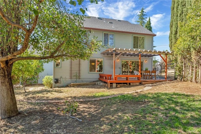15632 Little Peak Rd, Hidden Valley Lake, CA 95467 - back of house featuring a pergola and a deck