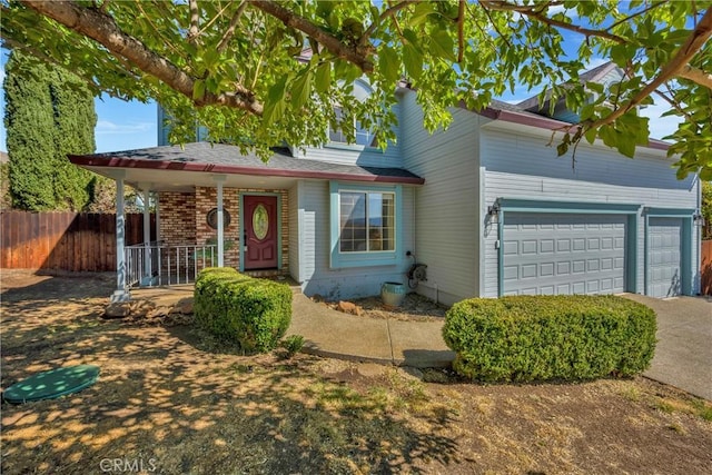 15632 Little Peak Rd, Hidden Valley Lake, CA 95467 - traditional-style house with a porch, fence, and driveway