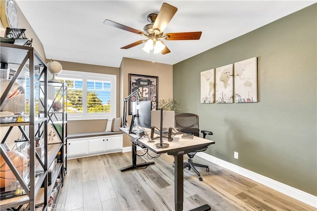 22602 Manalastas Dr, Lake Forest, CA 92630 - office space featuring light wood-style floors, a ceiling fan, and baseboards