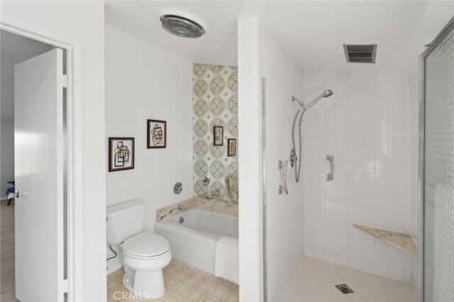 5932 Ellenview Ave, Woodland Hills, CA 91367 - full bath featuring a tile shower, toilet, and a bath