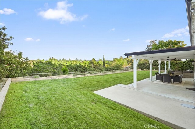 5932 Ellenview Ave, Woodland Hills, CA 91367 - view of yard with a patio and outdoor lounge area