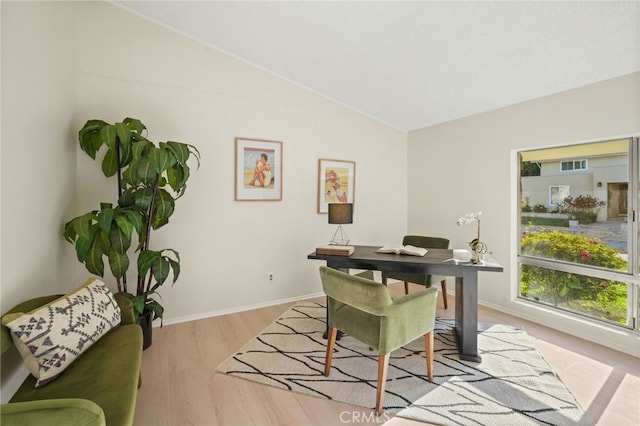 5932 Ellenview Ave, Woodland Hills, CA 91367 - office space featuring vaulted ceiling, wood finished floors, and baseboards
