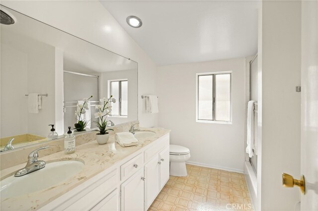 5932 Ellenview Ave, Woodland Hills, CA 91367 - full bath featuring an enclosed shower, plenty of natural light, and tile patterned floors
