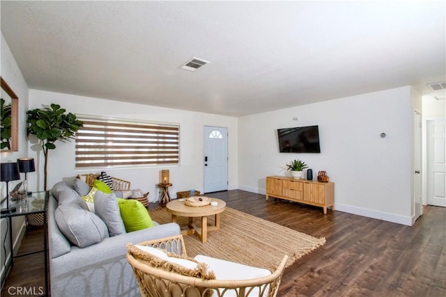 3872 Balsa Ave, Yucca Valley, CA 92284 - living room featuring wood finished floors and baseboards