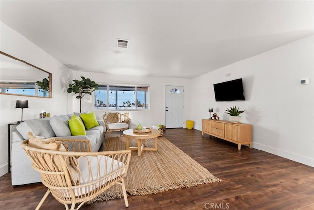 3872 Balsa Ave, Yucca Valley, CA 92284 - living area featuring baseboards and wood finished floors