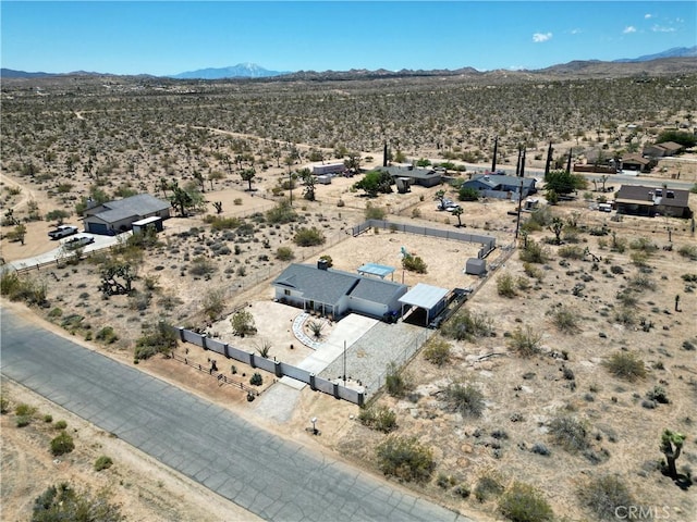 3872 Balsa Ave, Yucca Valley, CA 92284 - aerial view of sparsely populated area with a desert landscape and a mountain backdrop