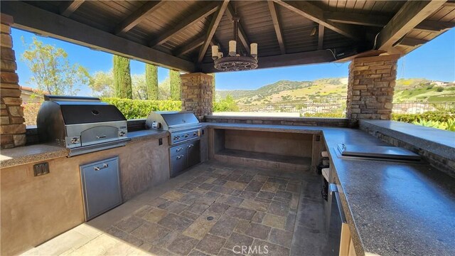 31820 Paseo Tarazona, San Juan Capistrano, CA 92675 - view of patio with a grill, exterior kitchen, and a gazebo