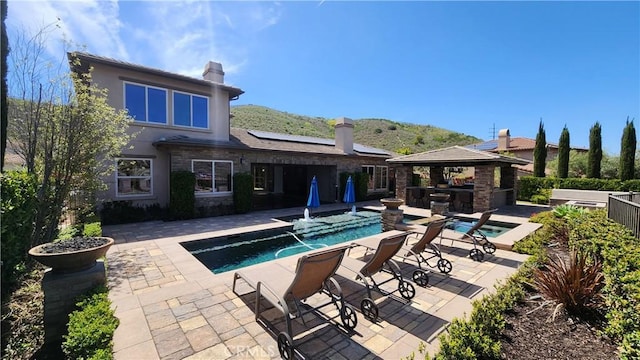 31820 Paseo Tarazona, San Juan Capistrano, CA 92675 - view of swimming pool with a gazebo, a patio area, and an outdoor hot tub