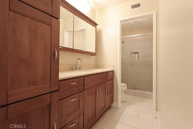 10260 Santa Rosa Ct, Rancho Cucamonga, CA 91730 - full bath featuring a stall shower, vanity, and tile patterned floors