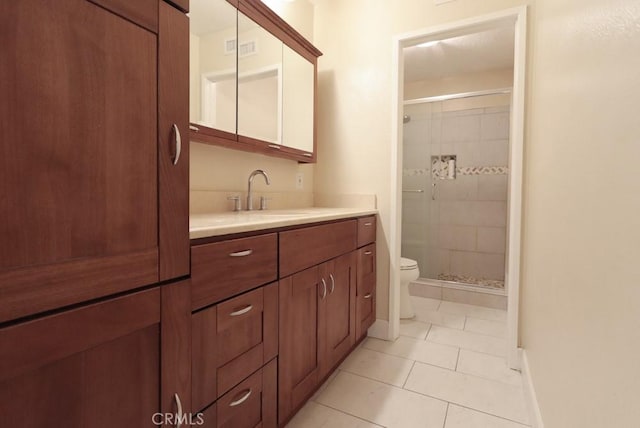 10260 Santa Rosa Ct, Rancho Cucamonga, CA 91730 - full bath with a shower stall, vanity, and tile patterned flooring