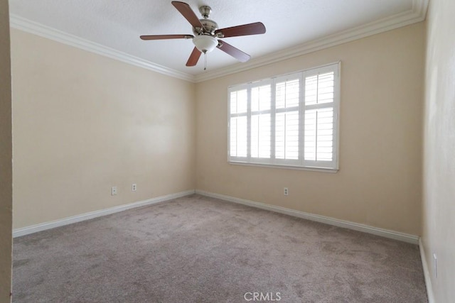 10260 Santa Rosa Ct, Rancho Cucamonga, CA 91730 - unfurnished room with crown molding, carpet, and ceiling fan