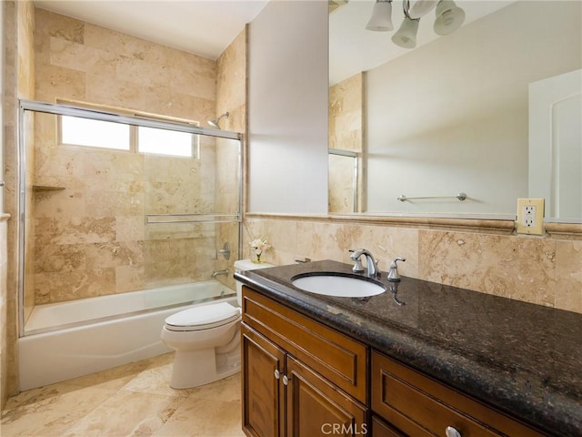 229 N Juanita Ave Unit B, Redondo Beach, CA 90277 - full bathroom with combined bath / shower with glass door, toilet, and vanity