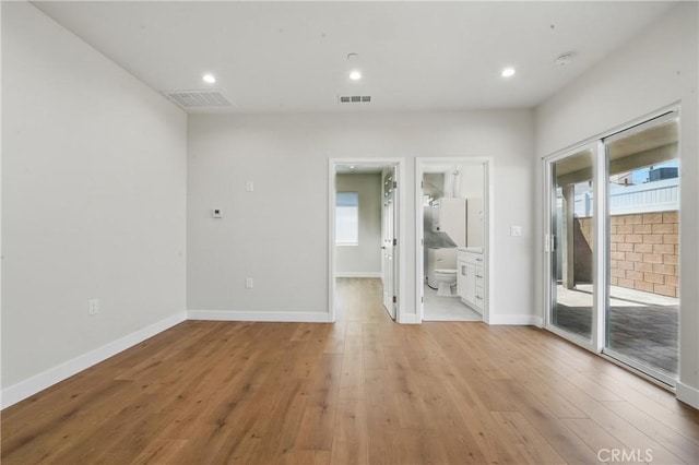 8142 Vantage Ave, North Hollywood, CA 91605 - unfurnished room featuring plenty of natural light, light wood-type flooring, recessed lighting, and baseboards