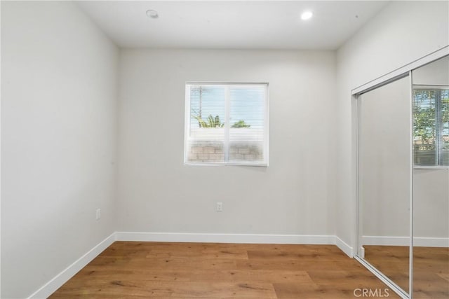 8142 Vantage Ave, North Hollywood, CA 91605 - unfurnished room featuring light wood finished floors, baseboards, and recessed lighting