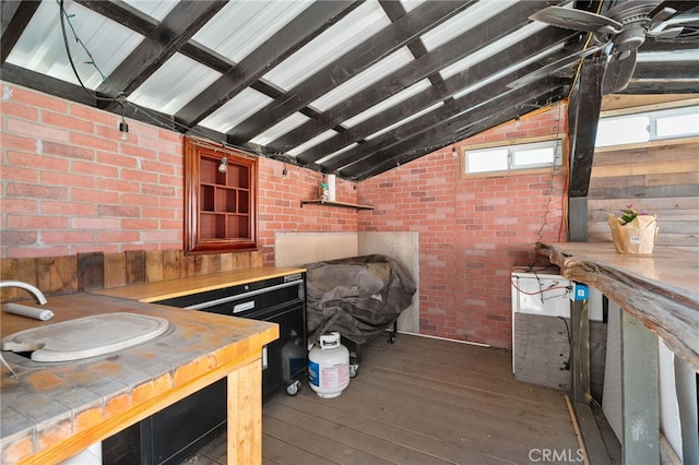 21964 Mojave River Rd, Cedarpines Park, CA 92322 - wooden deck featuring a sink