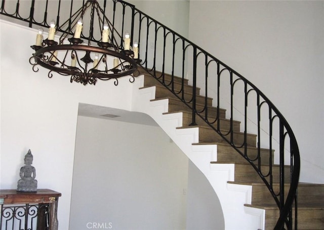26925 Via Grande, Mission Viejo, CA 92691 - staircase with a chandelier