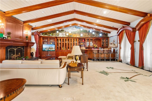 1782 Chota Rd, La Habra Heights, CA 90631 - living area with a warm lit fireplace