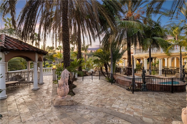 1782 Chota Rd, La Habra Heights, CA 90631 - view of property's community featuring fence, a patio area, and a swimming pool