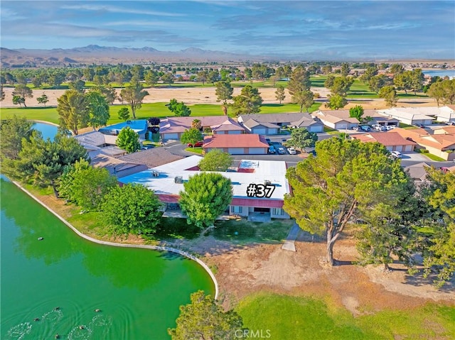27535 Lakeview Dr Unit 37, Helendale, CA 92342 - aerial perspective of suburban area featuring a water and mountain view