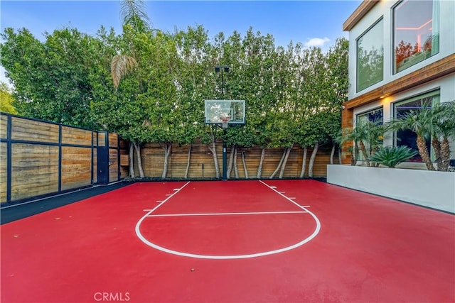 4841 Alonzo Ave, Encino, CA 91316 - view of basketball court with basketball court and a fenced backyard