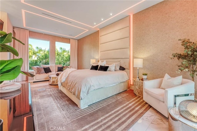 4841 Alonzo Ave, Encino, CA 91316 - bedroom with marble look tiles