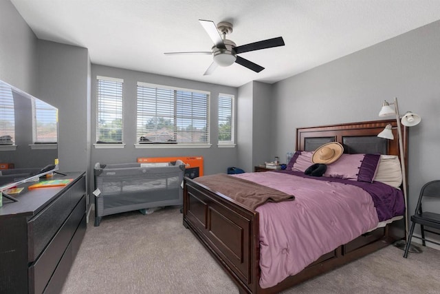 43075 Corte Fresca, Temecula, CA 92592 - bedroom with light carpet and ceiling fan