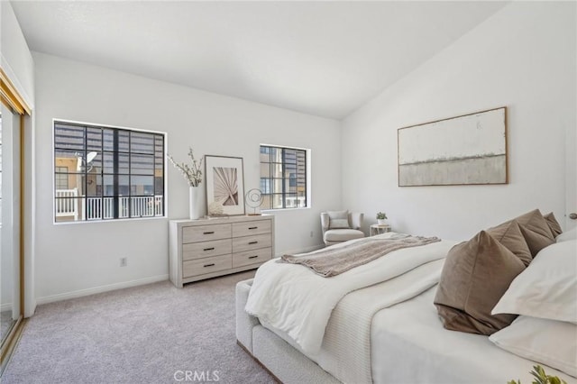 1924 Mathews Ave Unit B, Redondo Beach, CA 90278 - bedroom featuring vaulted ceiling, carpet flooring, and baseboards