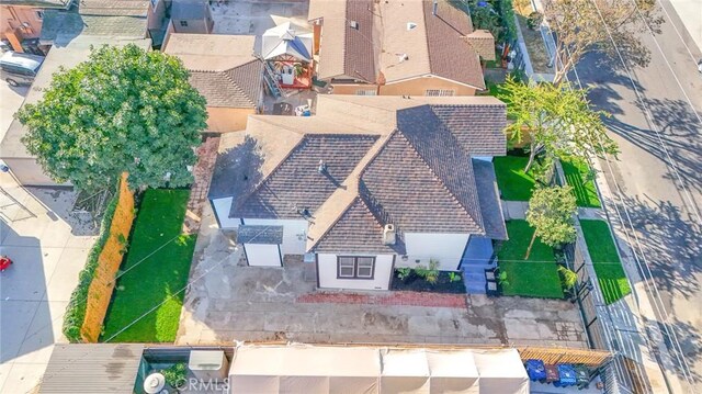aerial perspective of suburban area