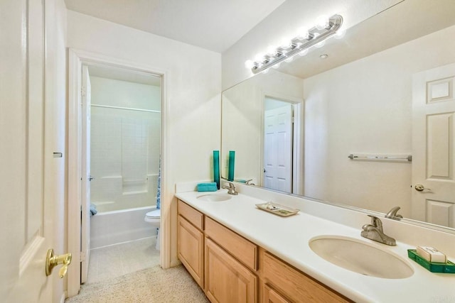 1752 Russet Leaf Ct, El Cajon, CA 92019 - full bathroom featuring double vanity, toilet, and shower / bathtub combination