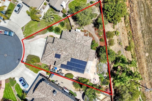 1752 Russet Leaf Ct, El Cajon, CA 92019 - aerial overview of property's location featuring property parcel outlined