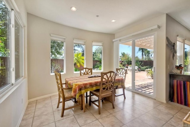 1752 Russet Leaf Ct, El Cajon, CA 92019 - dining room with recessed lighting, baseboards, and light tile patterned flooring