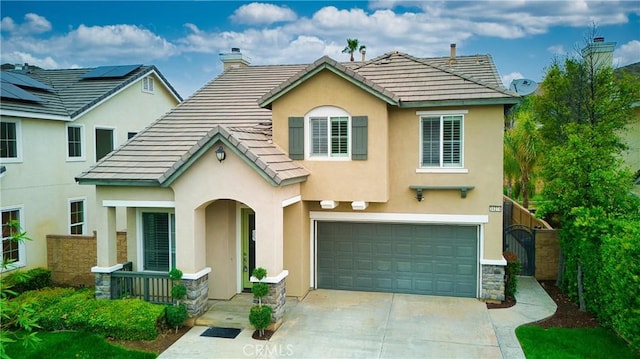 34274 Deergrass Way, Lake Elsinore, CA 92532 - view of front of home featuring stucco siding, concrete driveway, a garage, and a tile roof