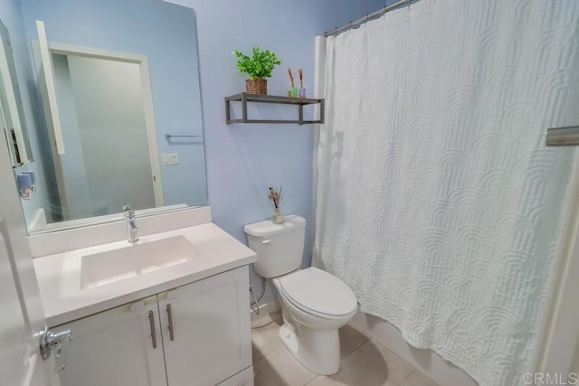 2140 Stellar Way Unit 4, Chula Vista, CA 91915 - full bathroom with vanity, tile patterned floors, and a shower with shower curtain