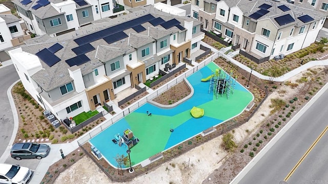 aerial view of residential area