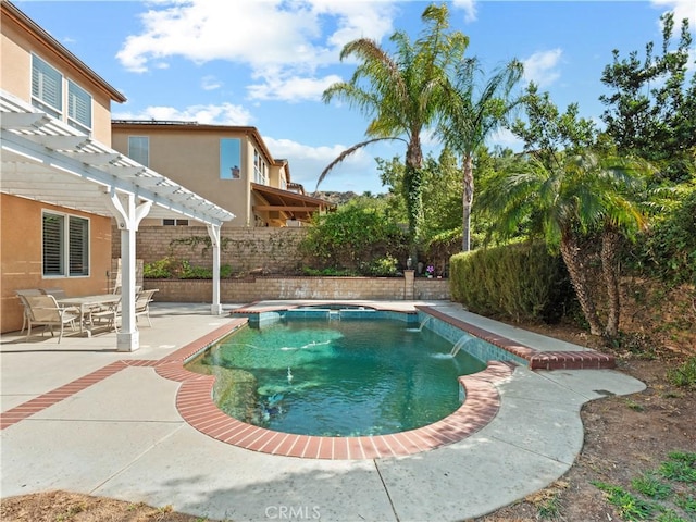 30375 June Rose Ct, Castaic, CA 91384 - view of pool featuring a pergola, a fenced backyard, and a patio