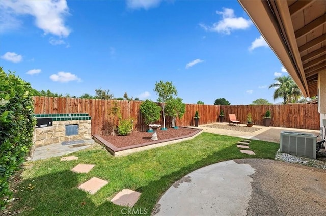 22523 White Sage St, Corona, CA 92883 - view of yard featuring cooling unit and a patio